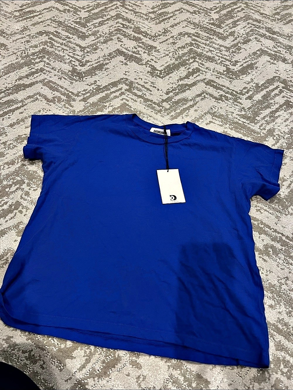 DAYDREAMER Solid Solo Tee Blue Short Sleeve Tee